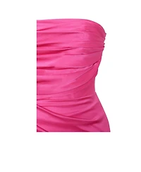 Miss Circle Women's Perrin Fuchsia Pink Feather Dress High Slit Gown