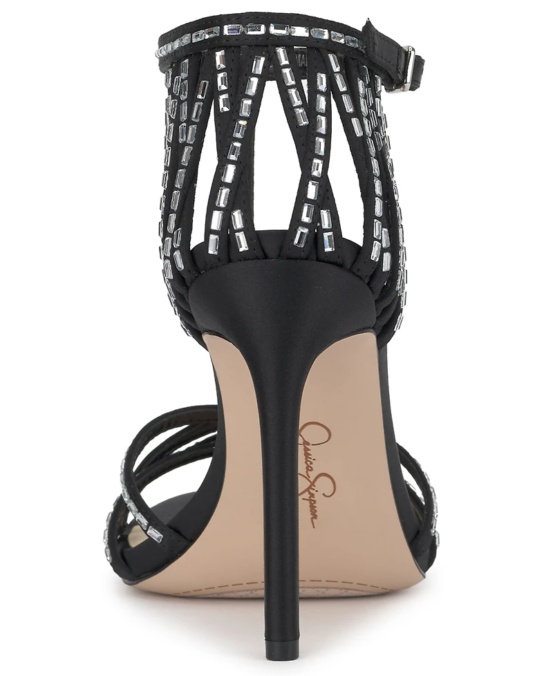 Jessica Simpson Women's Jivira Rhinestone Strappy Stiletto Sandals