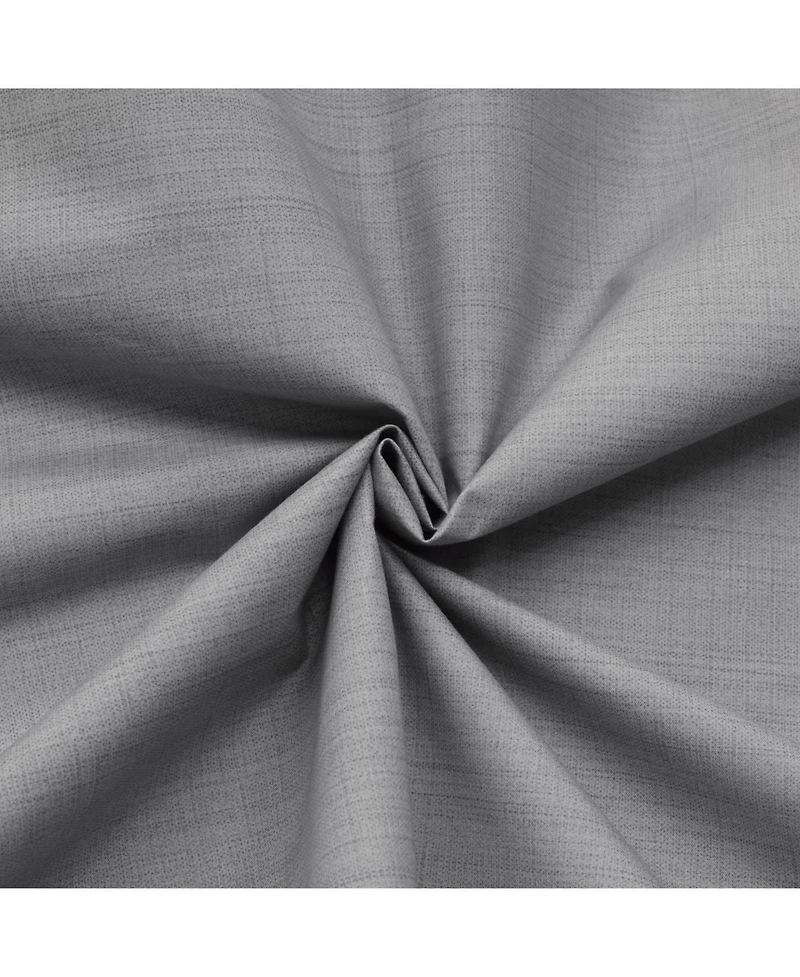 Thermaplus 100% Polyester Mason Lightweight Texture Printed Blackout Grommet Curtain Panel 52" x 95" Silver
