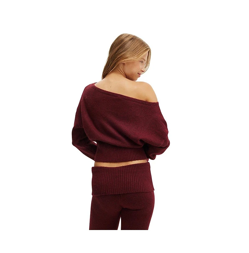 Cotton On Women's Off The Shoulder Fluffy Knit Jumper