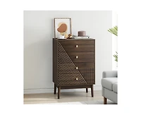 Casainc Wooden Storage Cabinet with 4 drawer