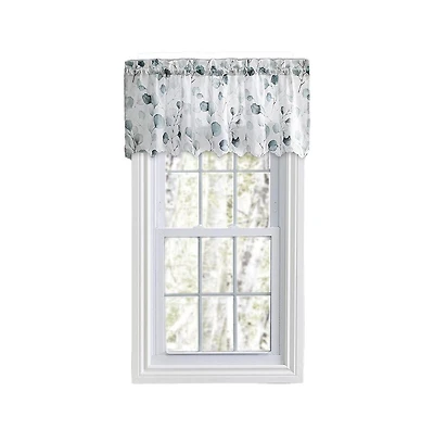 Ellis Curtain Eucalyptus Crushed Taffeta Rod Pocket Valance - 48x15", Spa