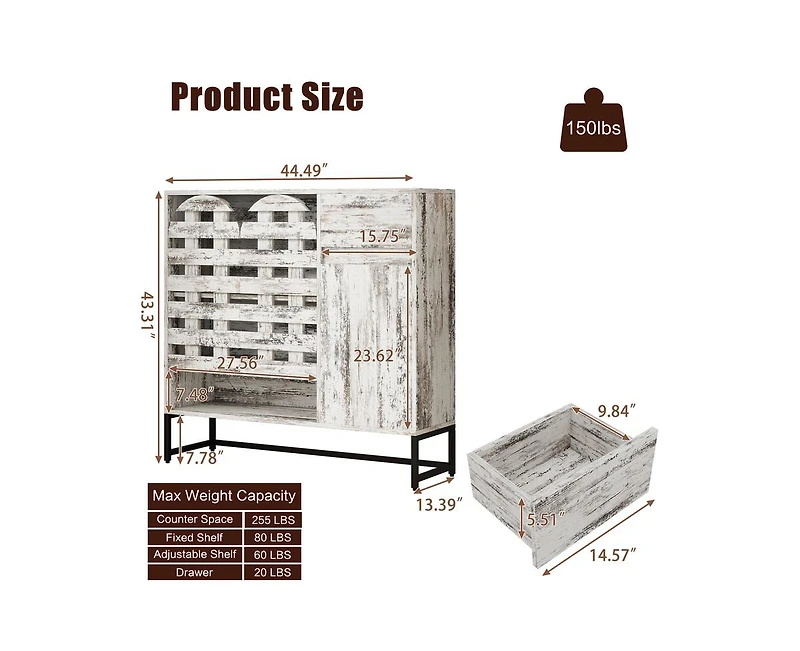 Storage Cabinet with Arched Doors