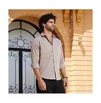 Campus Sutra Men's Dusty Pink Illuminator-Tactile Shirt