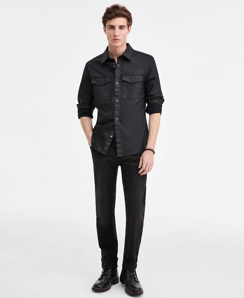 Guess Men's Theo Snap-Front Shirt-Jacket