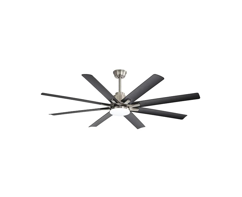 Sofucor 66-inch Modern Sand Nickel 8-blade Ceiling Fan with Intelligent Remote Control and App Timing Function for Various Indoor Layouts