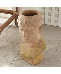 Weathered Garden Male Bust Planter
