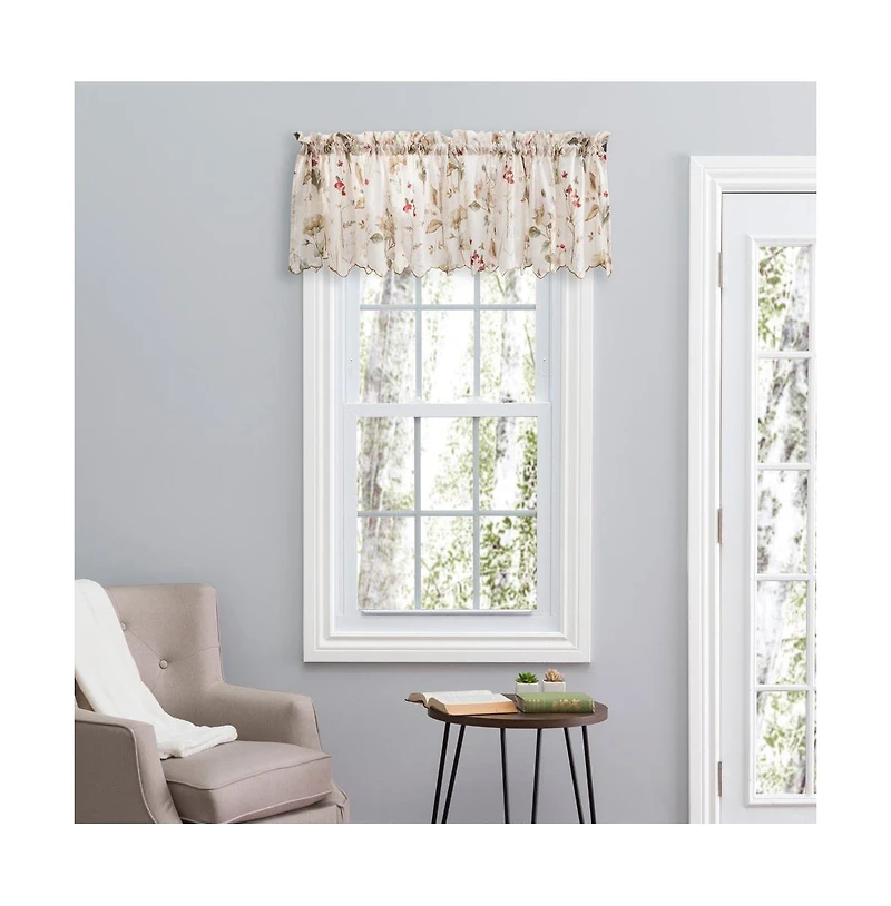Ellis Curtain Sophia Rod Pocket Valance - 48x15", Multi