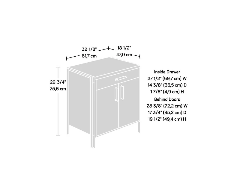 Casainc Storage Cabinet with 2 Doors
