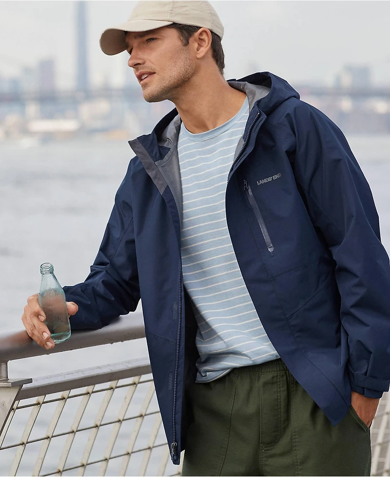 Lands' End Big & Tall Squall Waterproof Packable Rain Jacket