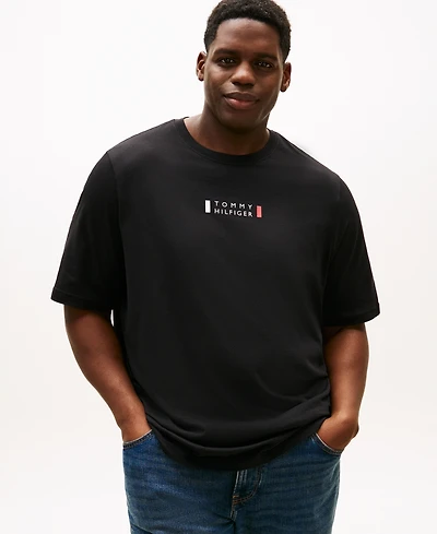 Tommy Hilfiger Men's Big & Tall Small Center Logo T-Shirt