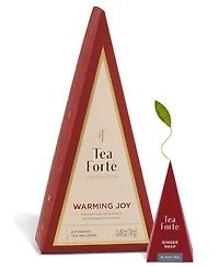 Tea Forte Holiday Warming Joy Petite Tea Tree Bundle with 16-Pyramid Infusers