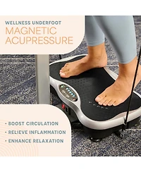 LifePro Vibration Plate Machine with Handlebar & Acupoints for Full-Body Fitness - Dark Gray