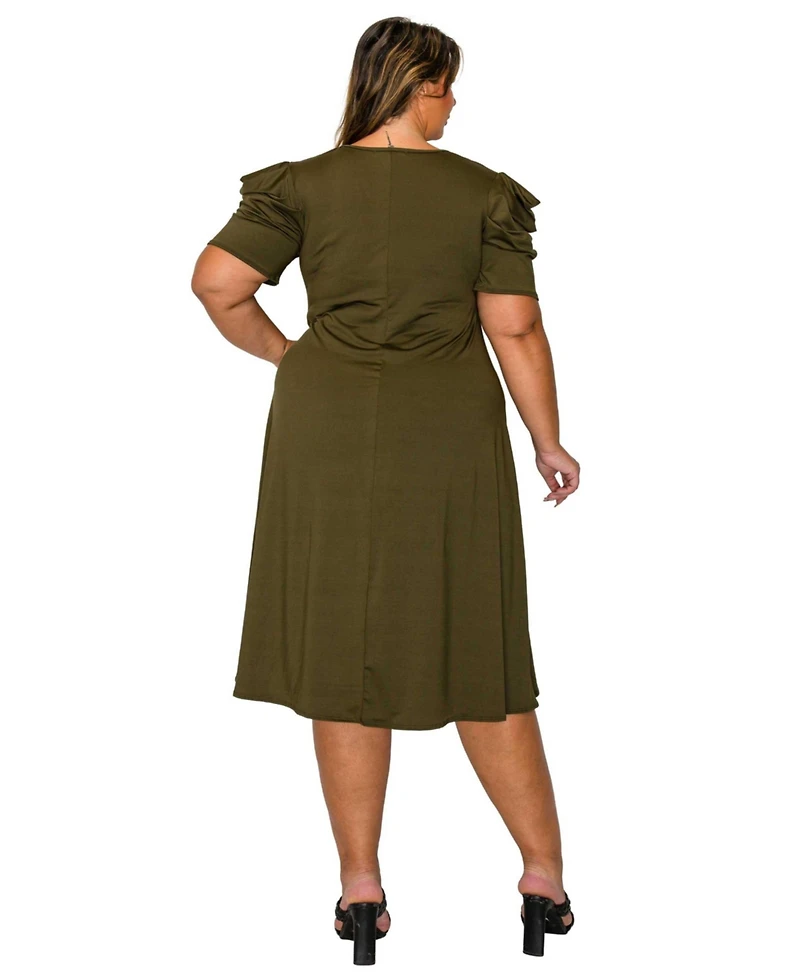 L I V D Plus Aleyna Flare Dress