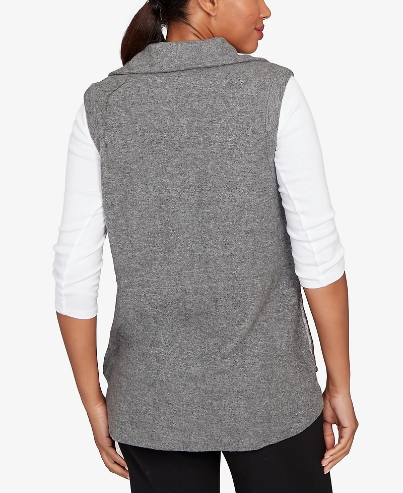 Ruby Rd. Petite Button Front Quilted Vest