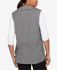 Ruby Rd. Petite Button Front Quilted Vest