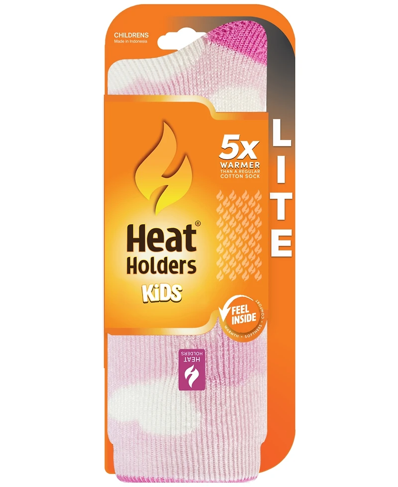 Heat Holders Boys' and Girls' 4-20 Harper Hearts Crew Socks
