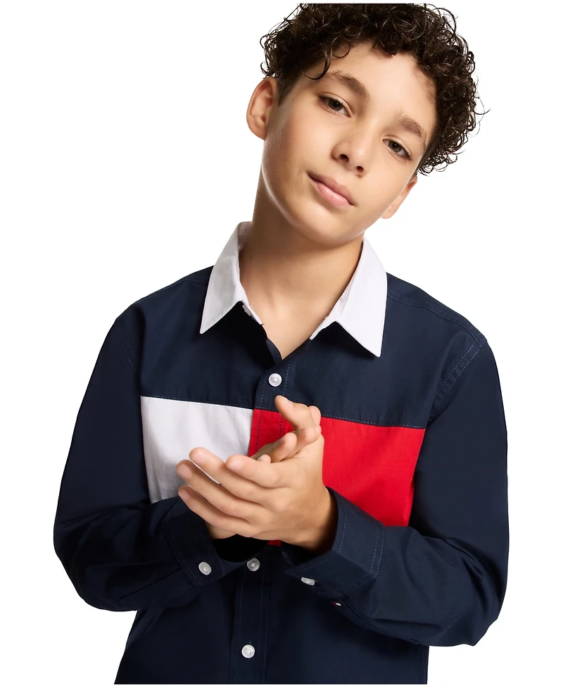 Tommy Hilfiger Boys 8-20 Chest Flag Shirt