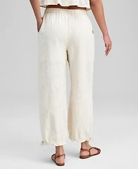 And Now This Women's Cotton Floral Jacquard Drawstring Pants, Macy's Exclusive