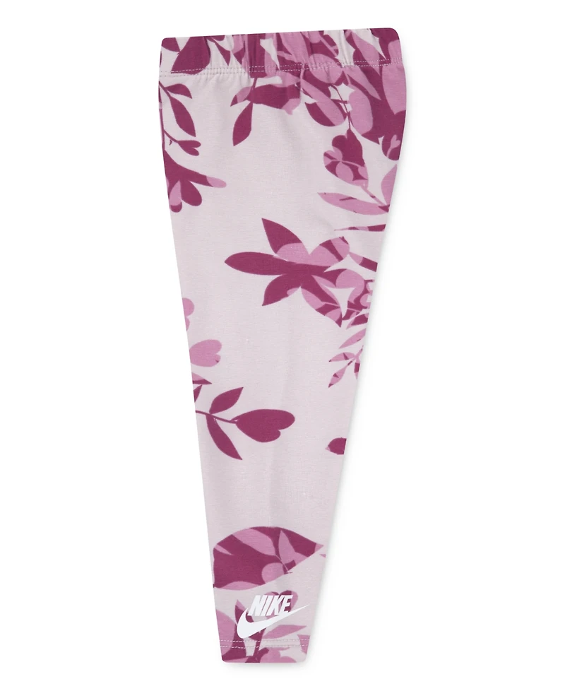 Nike Baby Girls Printed Club Sweatshirt and Leggings, 2-Piece Set