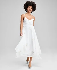 And Now This Petite Beaded Floral Asymmetric Hem Dress, Macy's Exclusive