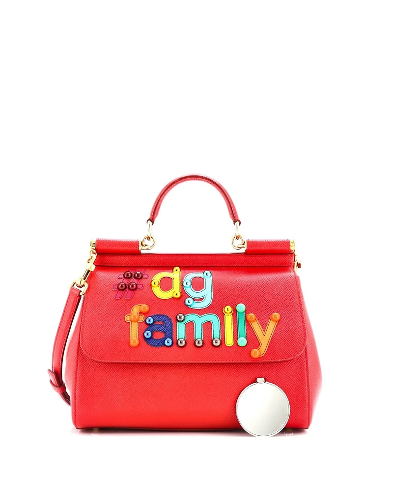 Pre-Owned Dolce & Gabbana Medium Family Miss Sicily Bag Patchwork Leather