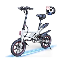 Everyfun 14" Folding Electric Bike for Adults: 700W Peak Motor, 36V/10AH Battery, 18.6MPH Commuter City Ebike