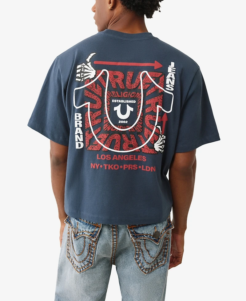 True Religion Men's Skeleton Thumb T-Shirt