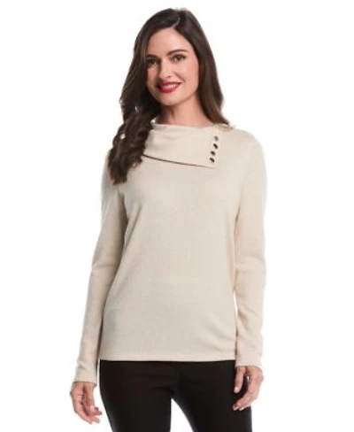 Rafaella Womens Split Collar Long Sleeve Top