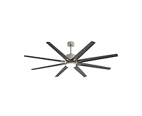 76-inch Modern and Simple Sand Nickel 8-Blade Ceiling Fans with Remote Control and Lighting Kit