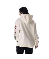The Wild Collective Men's and Women's Cream Kansas City Chiefs Stacked Graphic Sleeve Fleece Hoodie