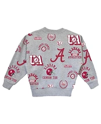 Gameday Couture Big Girls Gray Alabama Crimson Tide Always On Repeat Pullover Sweatshirt