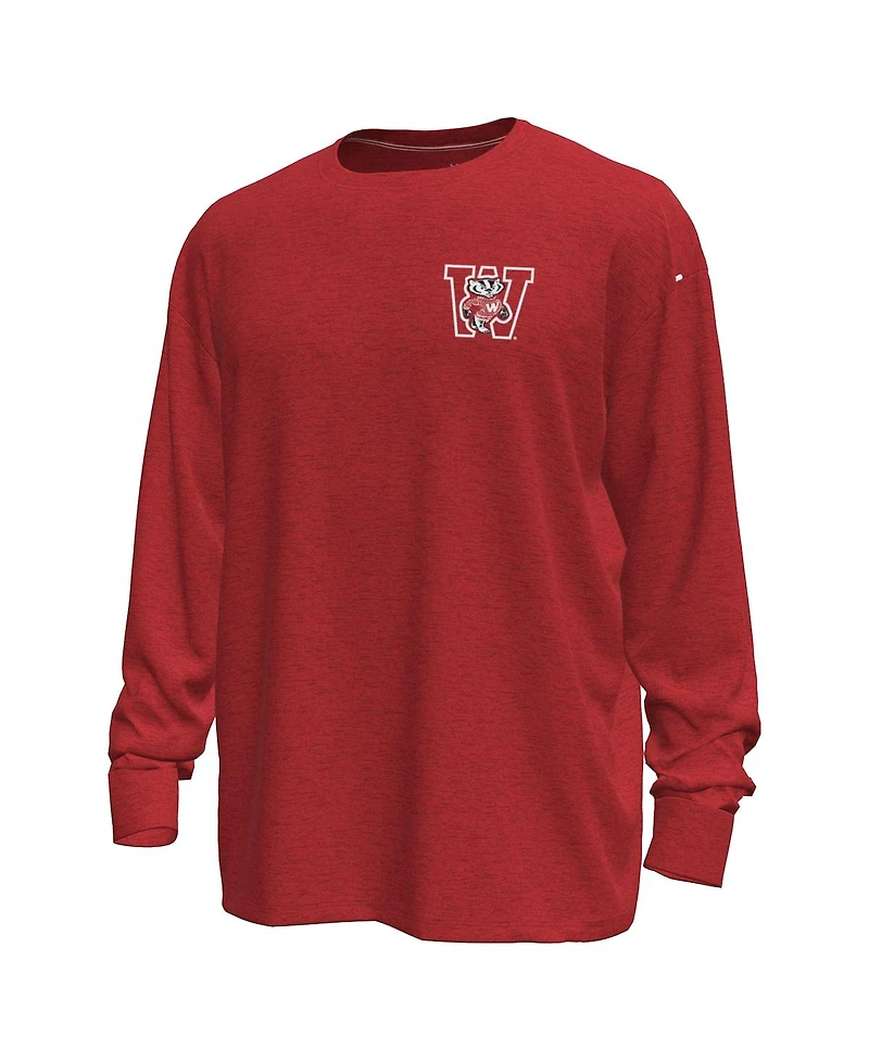 Under Armour Men's Red Wisconsin Badgers Throwback Motion Heavyweight Long Sleeve T-Shirt