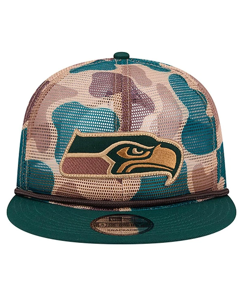 New Era Men's Camo Seattle Seahawks Duck Camo 9FIFTY Snapback Hat