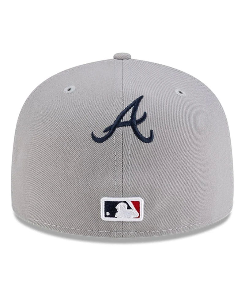 New Era x Hyperfly Men's Gray Atlanta Braves 59FIFTY Fitted Hat