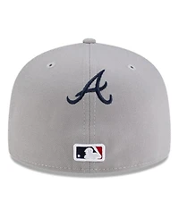 New Era x Hyperfly Men's Gray Atlanta Braves 59FIFTY Fitted Hat