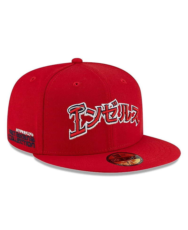 New Era x Hyperfly Men's Red Los Angeles Angels 59FIFTY Fitted Hat