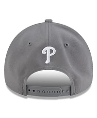 New Era x Hyperfly Men's Gray Philadelphia Phillies A-Frame 9FORTY Adjustable Hat