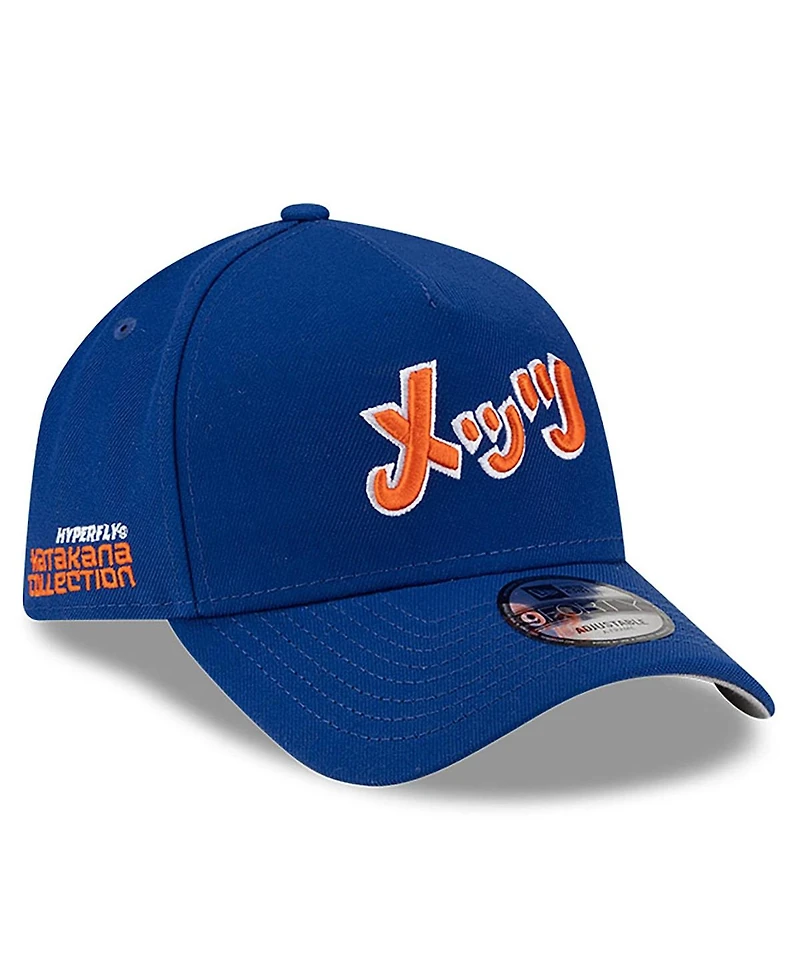 New Era x Hyperfly Men's Royal New York Mets A-Frame 9FORTY Adjustable Hat