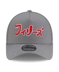 New Era x Hyperfly Men's Gray Philadelphia Phillies A-Frame 9FORTY Adjustable Hat