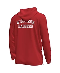 Under Armour Men's Red Wisconsin Badgers Throwback Motion Heavyweight Quarter-Zip Hoodie