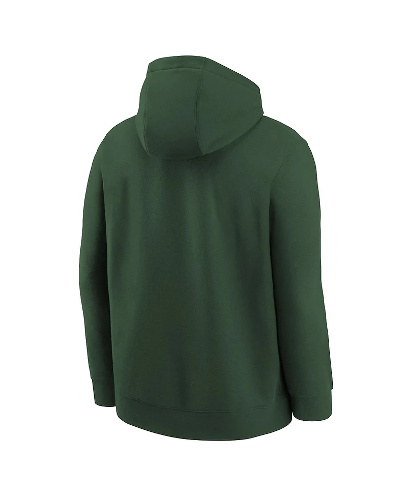 Nike Big Boys and Girls Hunter Green Milwaukee Bucks 2025/26 Club Fleece Practice Hoodie