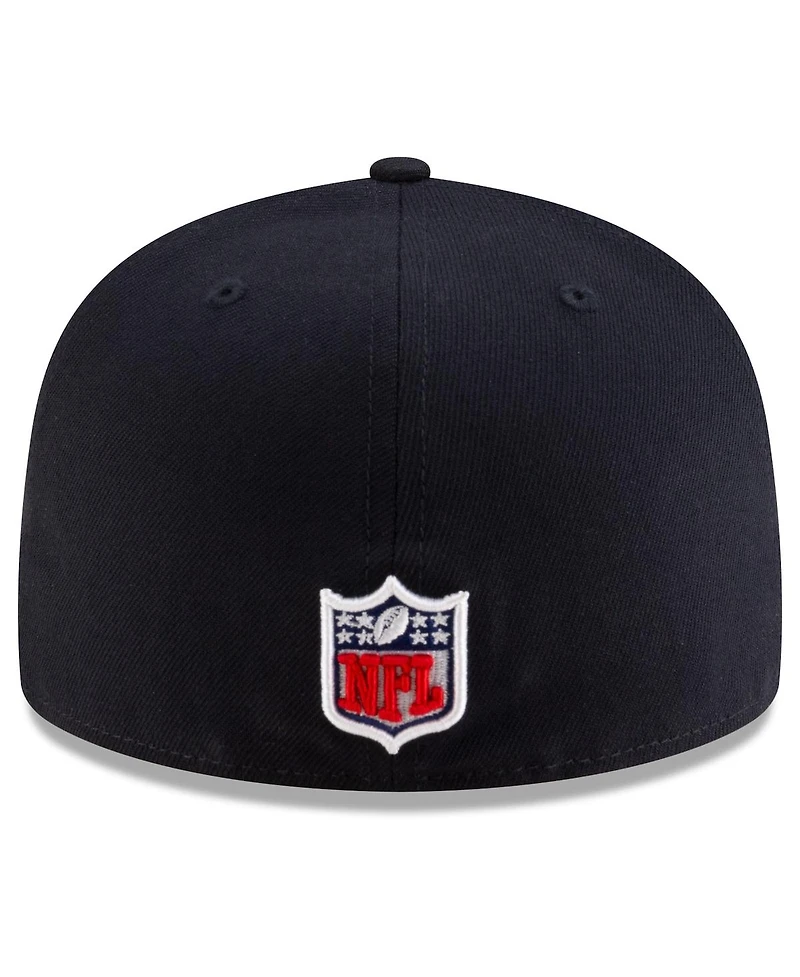 New Era Men's Pitch Blue Miami Dolphins 2025 Rivalries Collection Sideline Rope 59FIFTY Fitted Hat