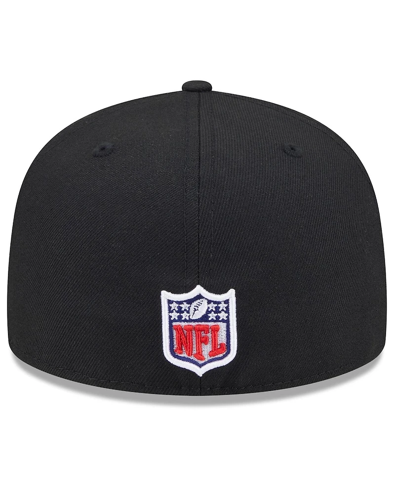 New Era Men's Black San Francisco 49ers 2025 Rivalries Collection Sideline Rope 59FIFTY Fitted Hat