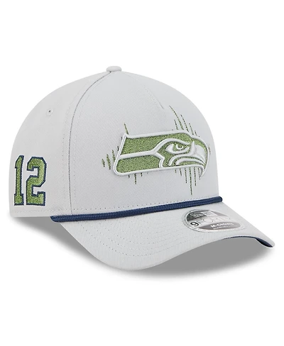New Era Men's Wolf Gray Seattle Seahawks 2025 Rivalries Collection Sideline A-Frame 9FORTY Adjustable Hat