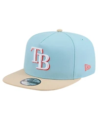 New Era Men's Light Blue/Light Beige Tampa Bay Rays Color Pack A-Frame 9FIFTY Snapback Hat