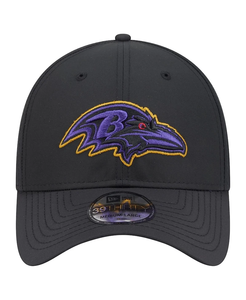 New Era Men's Black Baltimore Ravens Night 39THIRTY Flex Hat