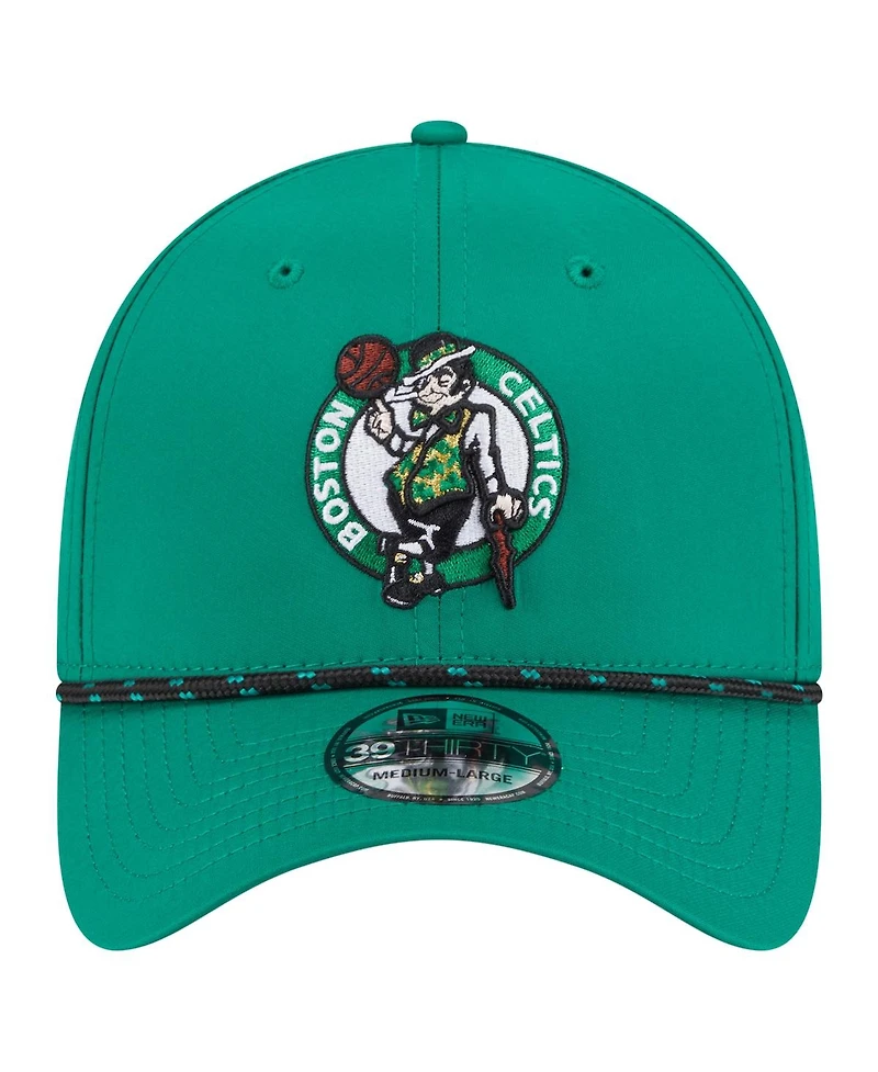 New Era Men's Kelly Green Boston Celtics Featherweight Poly Rope Flex 39Thirty Hat
