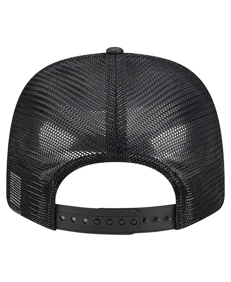 New Era Men's Black Dallas Mavericks Quilted 9SEVENTY Trucker Adjustable Hat