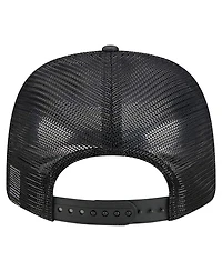 New Era Men's Black Dallas Mavericks Quilted 9SEVENTY Trucker Adjustable Hat